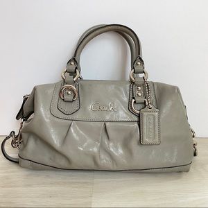 Coach Ashley Gray Patent Leather handbag